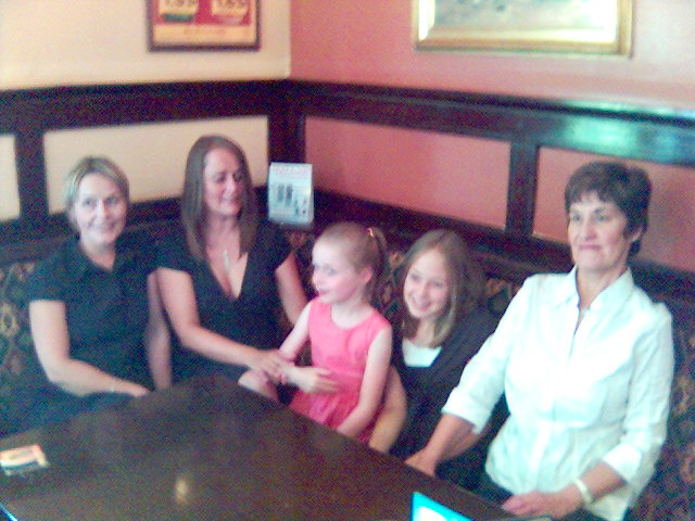 Pub photo starring Jacquie, Paula, Elle, Kelsey and Doreen